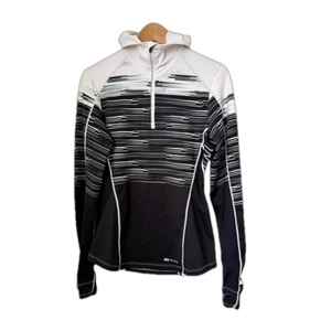 SUGOI Speedster 4 black and white hooded 1/4 zip. Size M